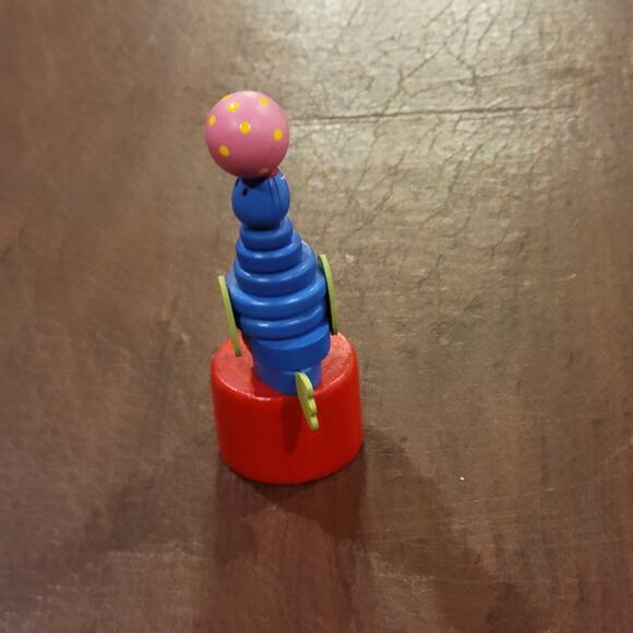 Vintage Wooden Push Hand Toy Big Toy Push Based Puppets - Picture 3 of 9